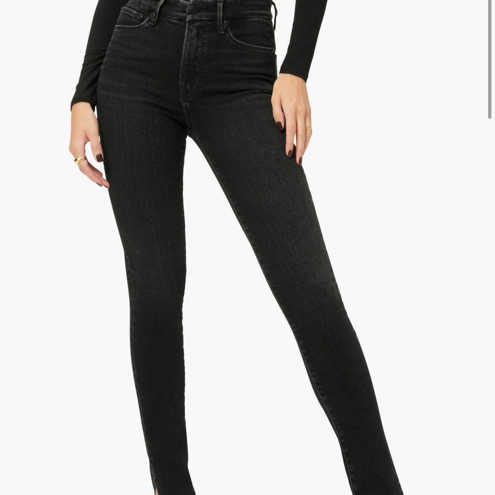 Good American Women's Black Skinny Jeans
